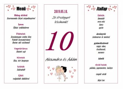 <font size=4>Menükártya és asztalszám