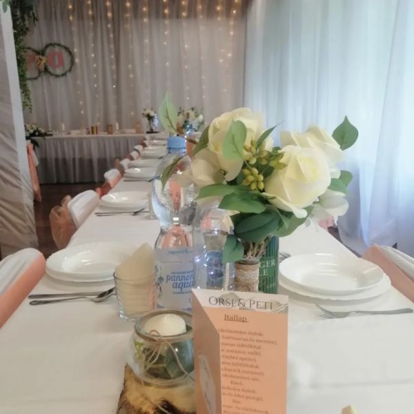 Esküvői asztaldekoráció Miskolc